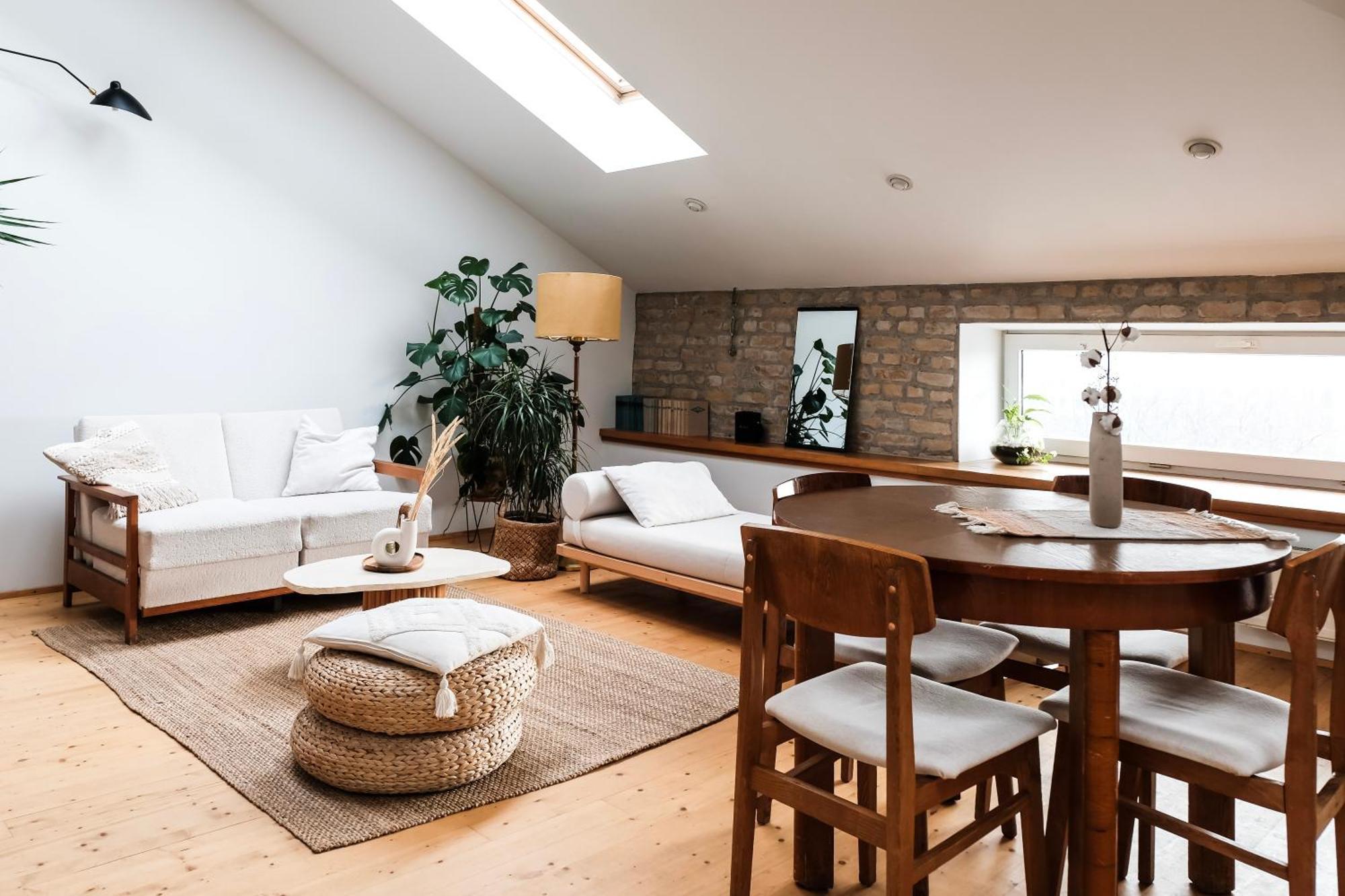 White Loft In Center With 2 King Size Beds Appartement Riga