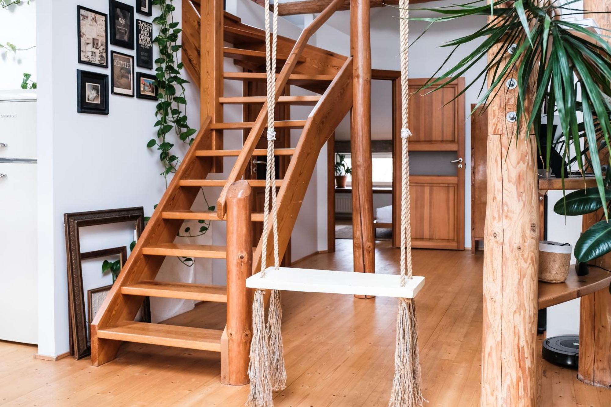 White Loft In Center With 2 King Size Beds Riga
