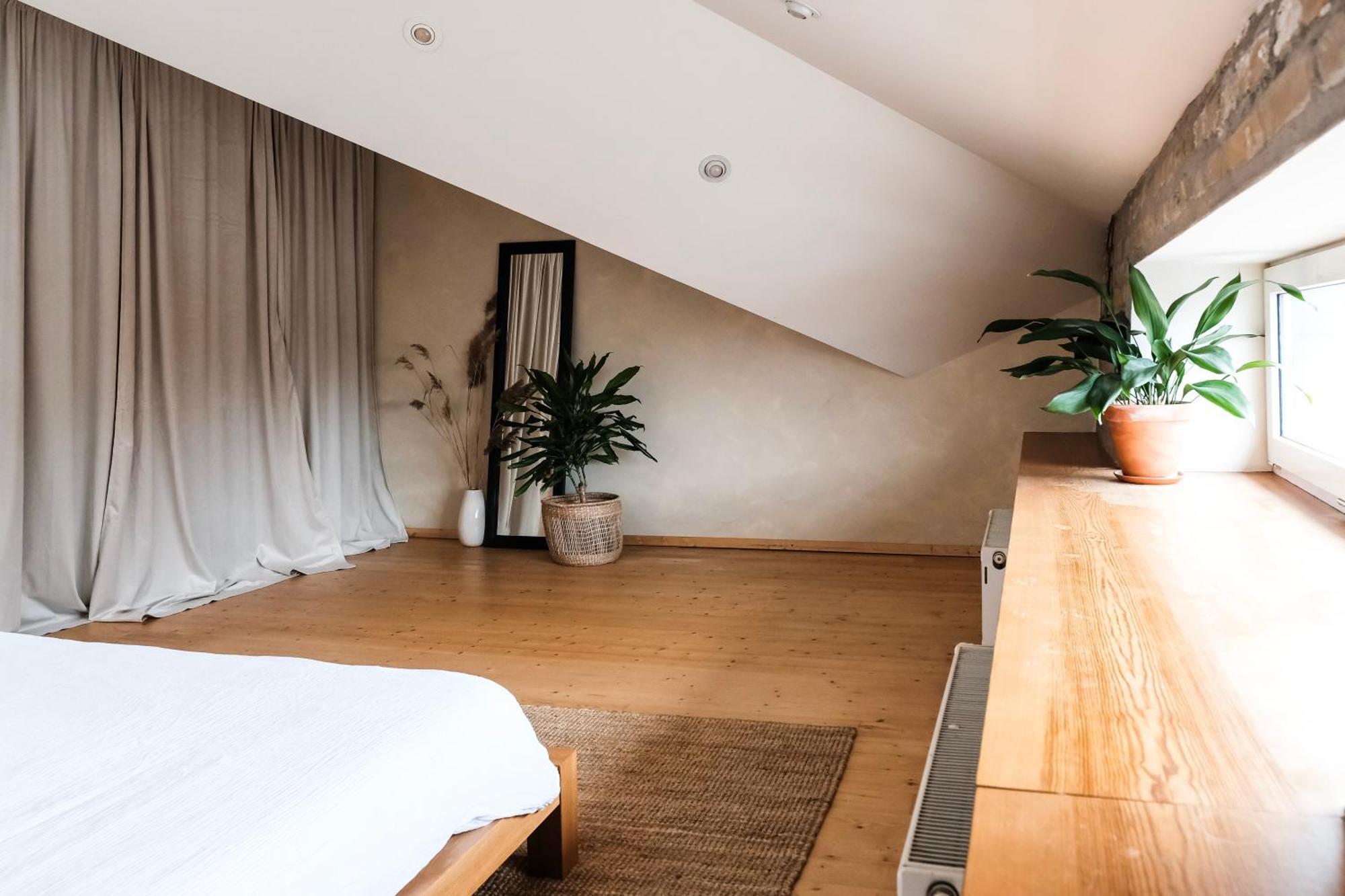 White Loft In Center With 2 King Size Beds * Riga