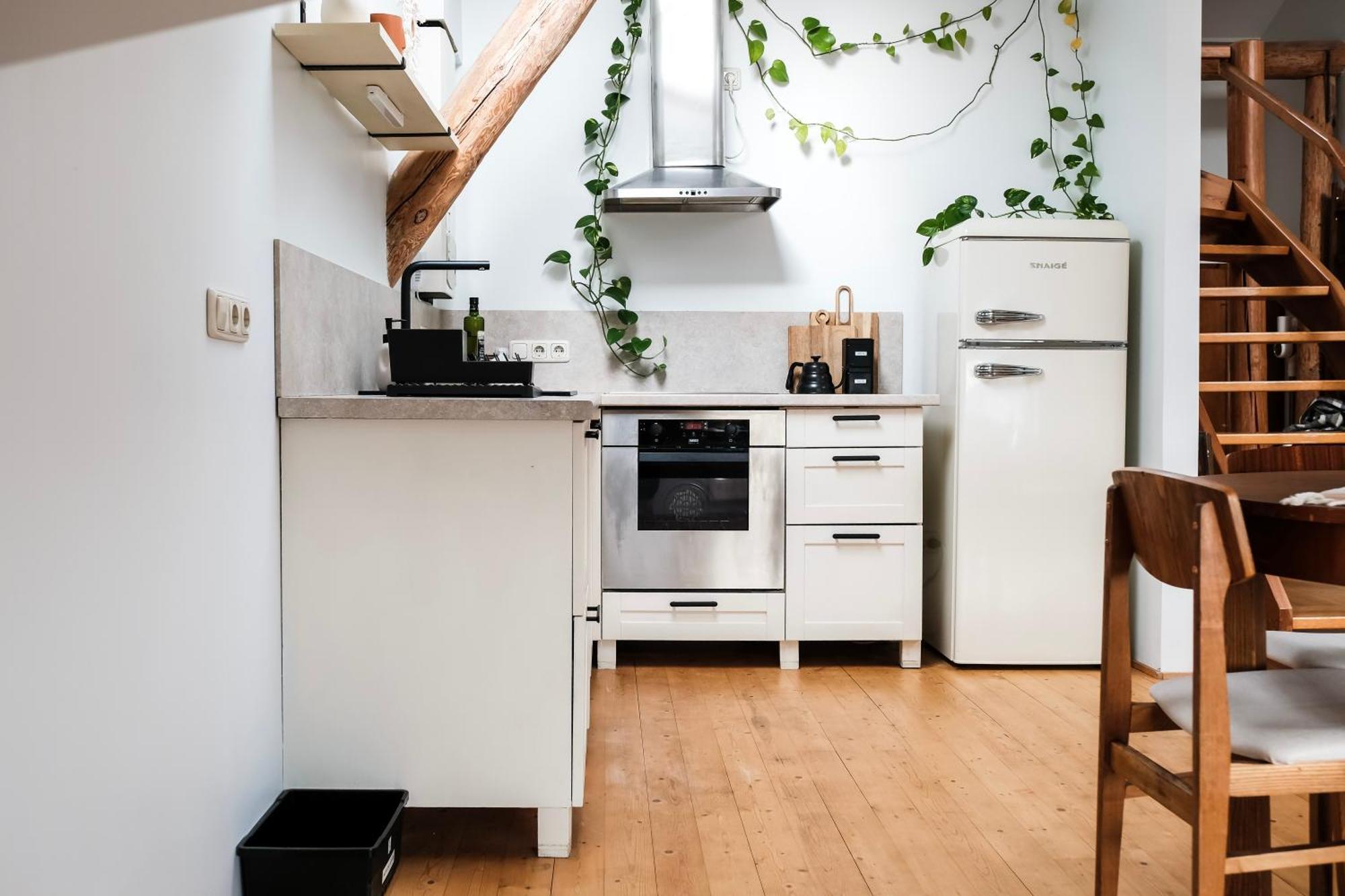 White Loft In Center With 2 King Size Beds Appartement Riga